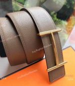 New Copy Hermes REVERSIBLE Leather Belts w/ Diamonds H buckle